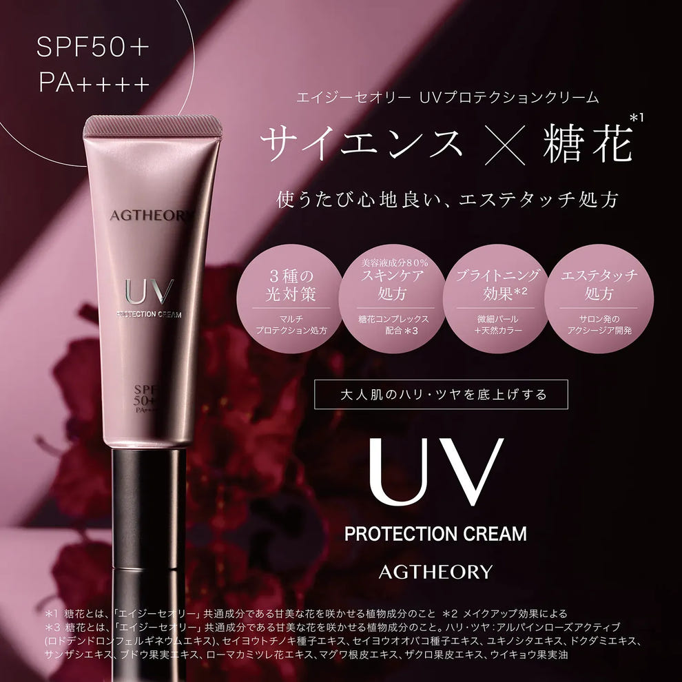 エイジーセオリー UVプロテクションクリーム SPF50+/PA++++ エステタッチ処方 光対策 大人肌のハリ・ツヤを底上げ