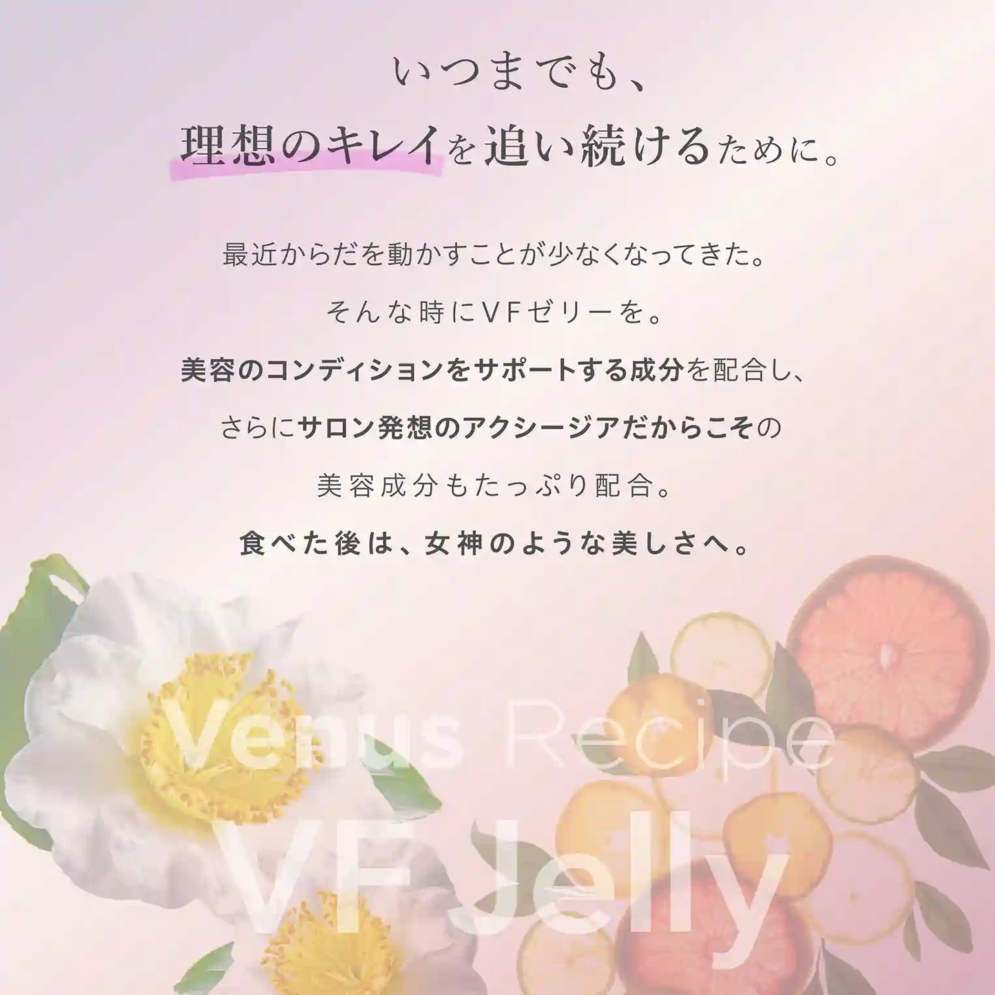 ヴィーナスレシピ VF ゼリー メッセージ 理想のキレイをサポート