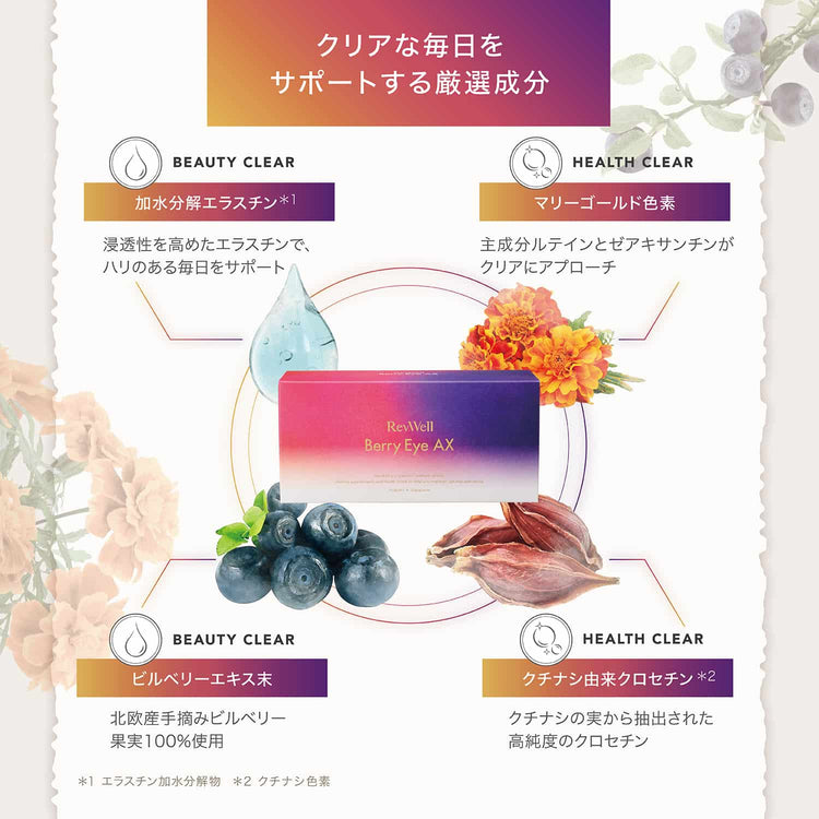 レヴウェル ベリーアイ AX 厳選成分 クリアな毎日をサポート