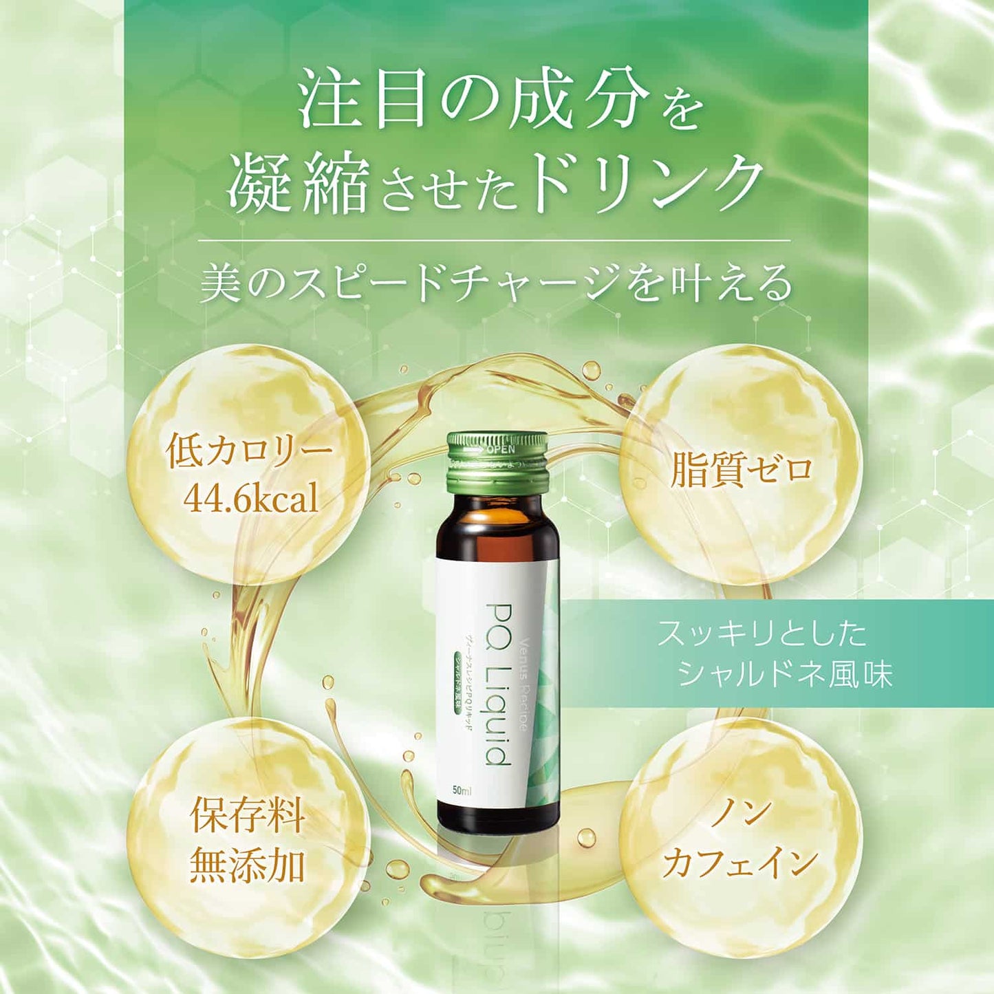 ヴィーナスレシピ PQリキッド 低カロリー ノンカフェイン シャルドネ風味