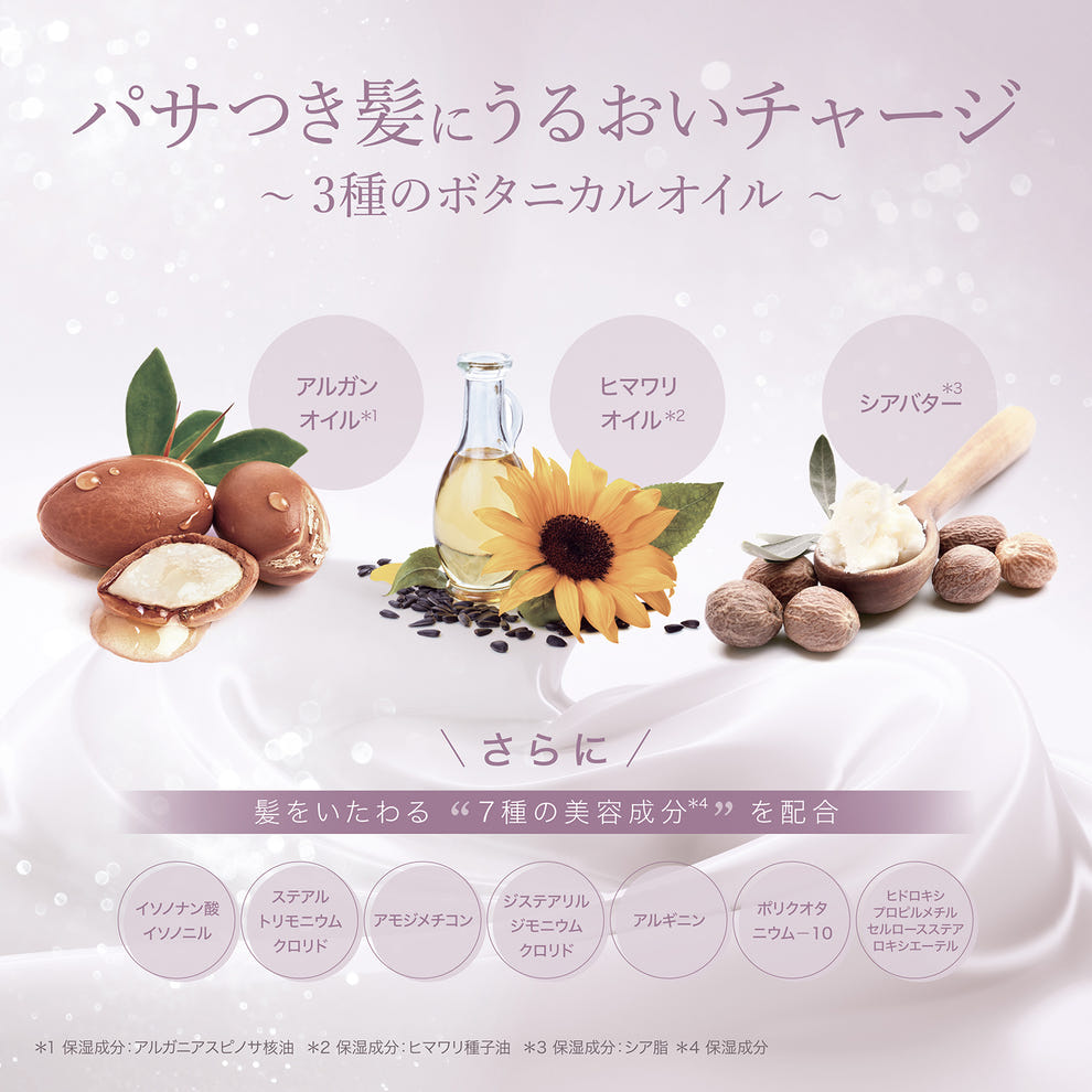 アクシージア モイスチャライジング ヘアミルク ボタニカルオイル 美容成分