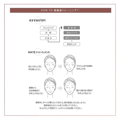 アクシージア_アクシージア メイト_フォーアイズ_HOW TO 眼輪筋トレーニング* ※電気刺激を筋肉に伝え、筋肉を収縮させること