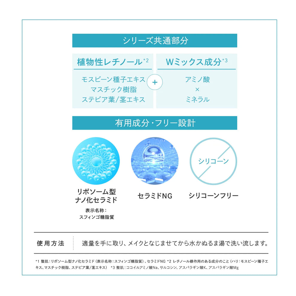 アクシージア_リスブラン_マイルドクレンジング_シリーズ共通部分有用成分・フリー設計