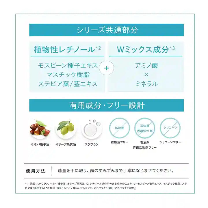 アクシージア_リスブラン_マイルドエマルジョン_シリーズ共通部分有用成分・フリー設計