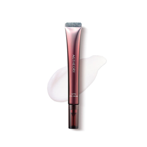 AGTHEORY Ultra Eye Cream 15g tube with a swirl of cream, focusing on firmness and hydration for the eye area.