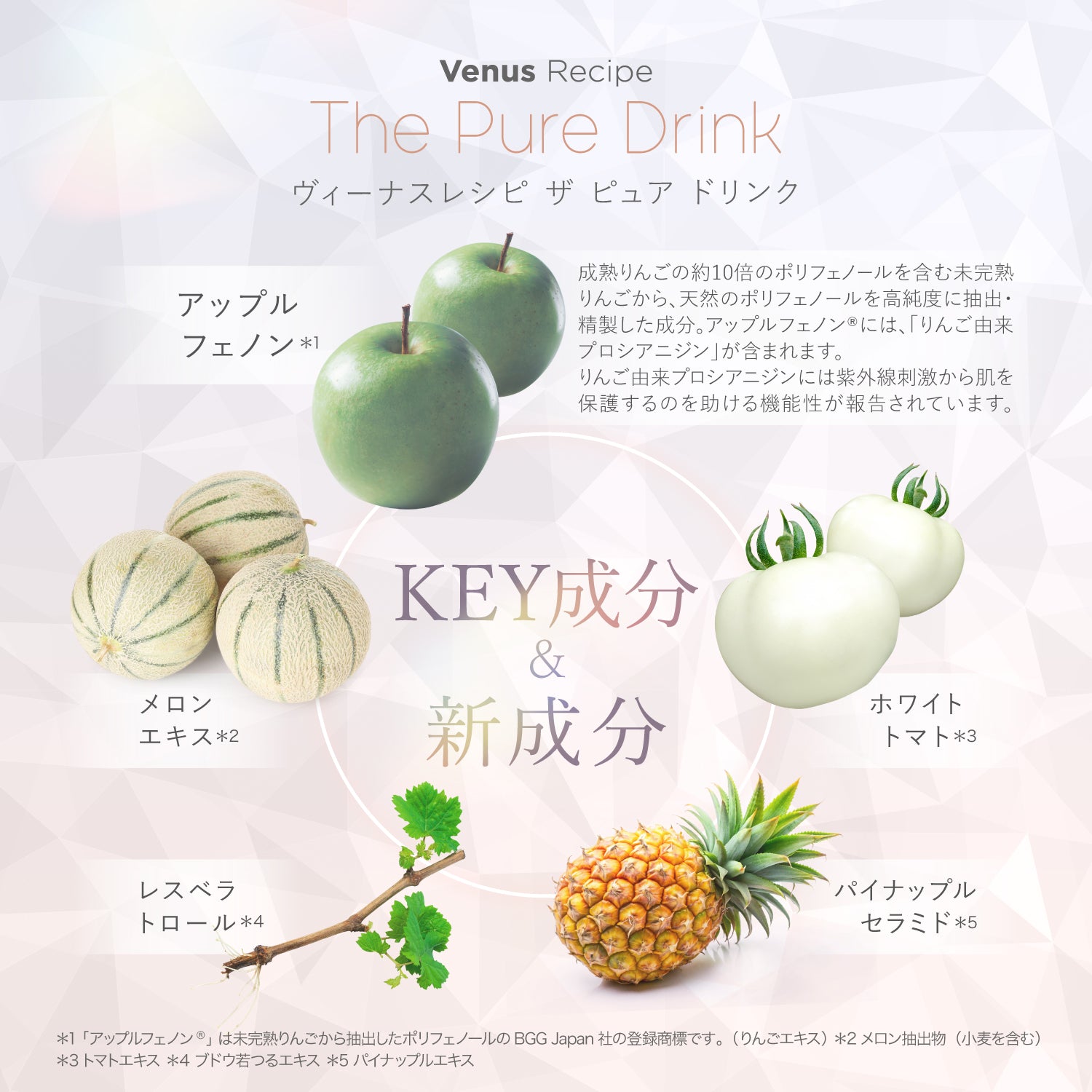 機能性表示食品｜ヴィーナスレシピ ザ ピュア ドリンク 450mL（30mL×15